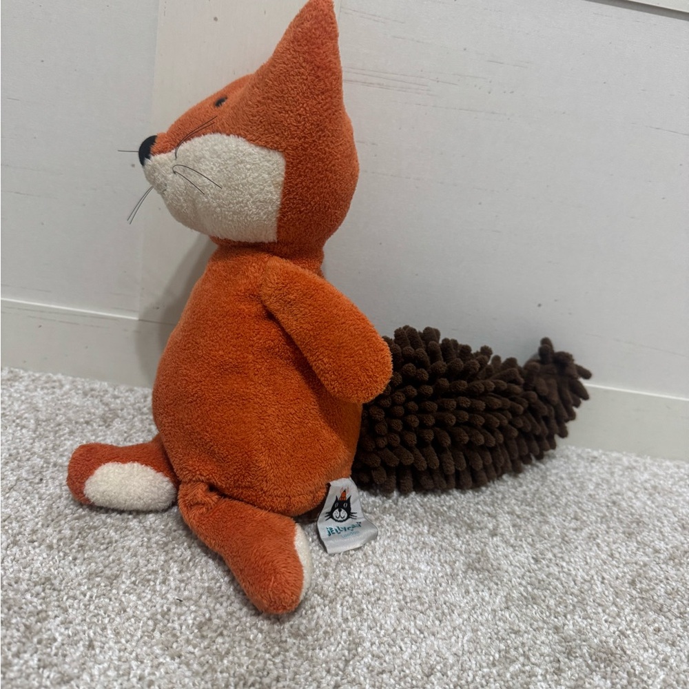 Jellycat London 12" Woodland Fox Orange Stuffed Plush Bushy Brown Tail Lovey - Picture 2 of 8